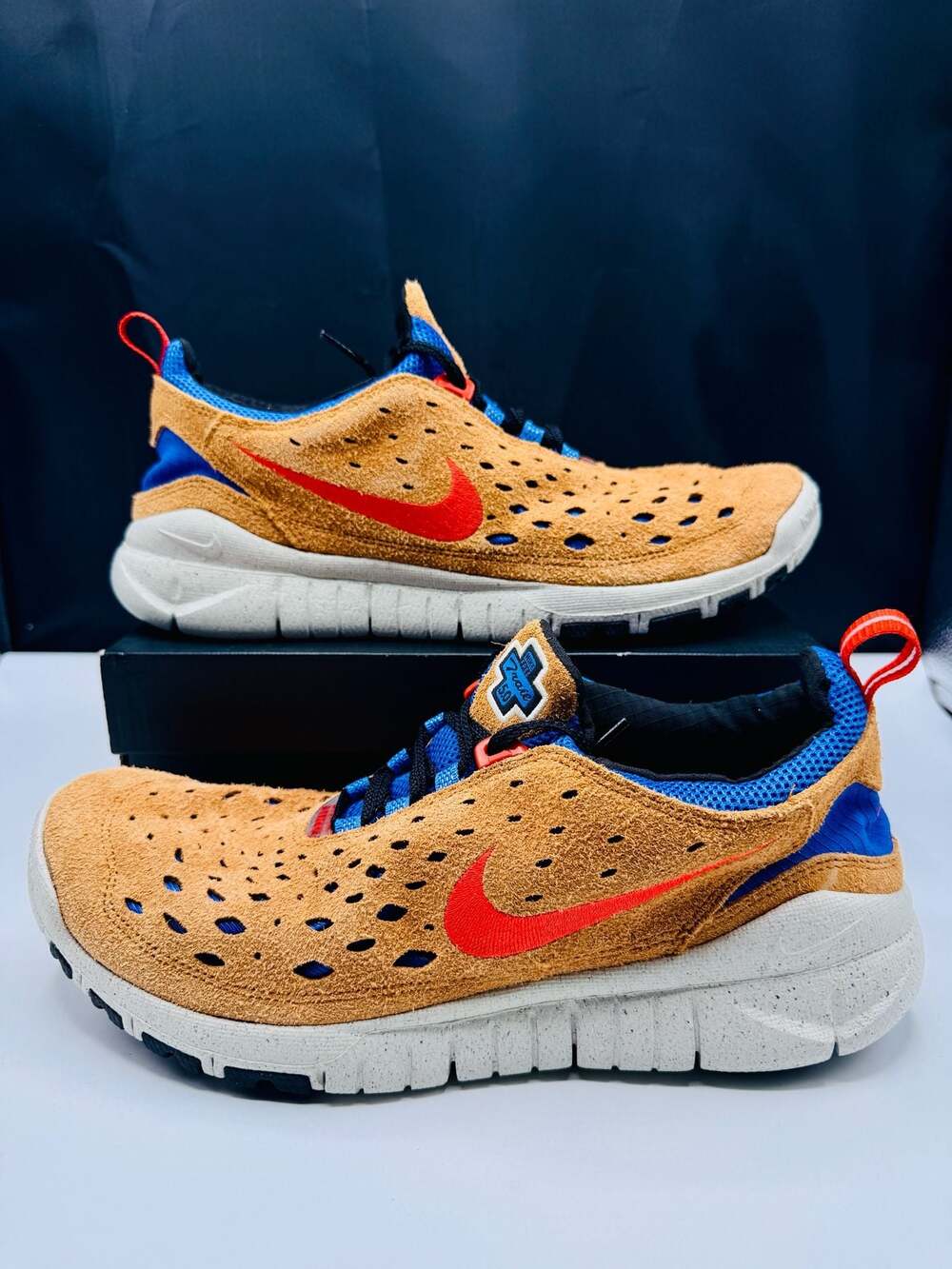 Nike Free Run Trail Dark Russet Blue Nebula CW5814-201 Men's Size 11 New!